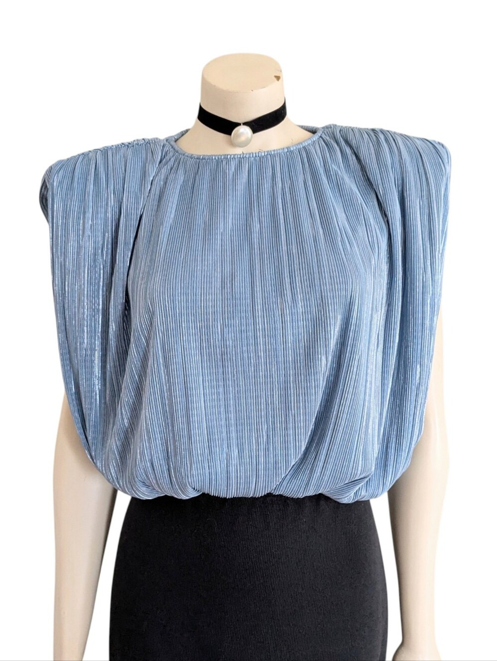 Sabina Musayev Amazon Pleated Crop Top Size XS